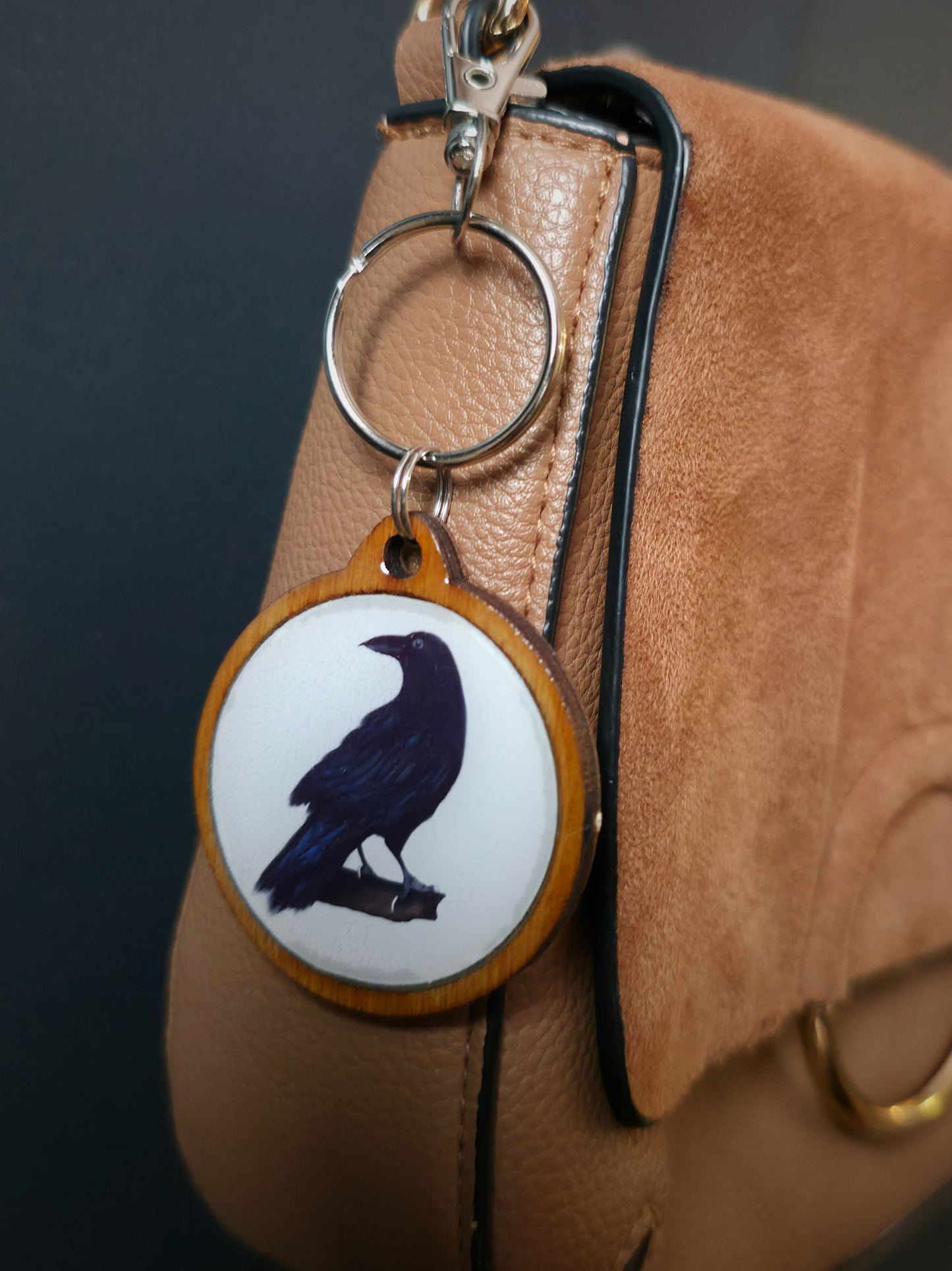 Korppi-avaimenperä (koivu&epoksi)
