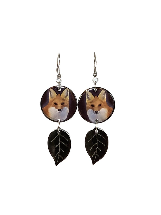 Kettu-korvakorut (epoksi) Vioris - käsintehdyt korut ja tuotteet