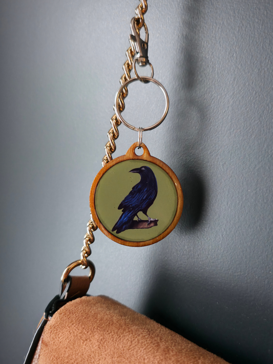 Korppi-avaimenperä (koivu&epoksi)