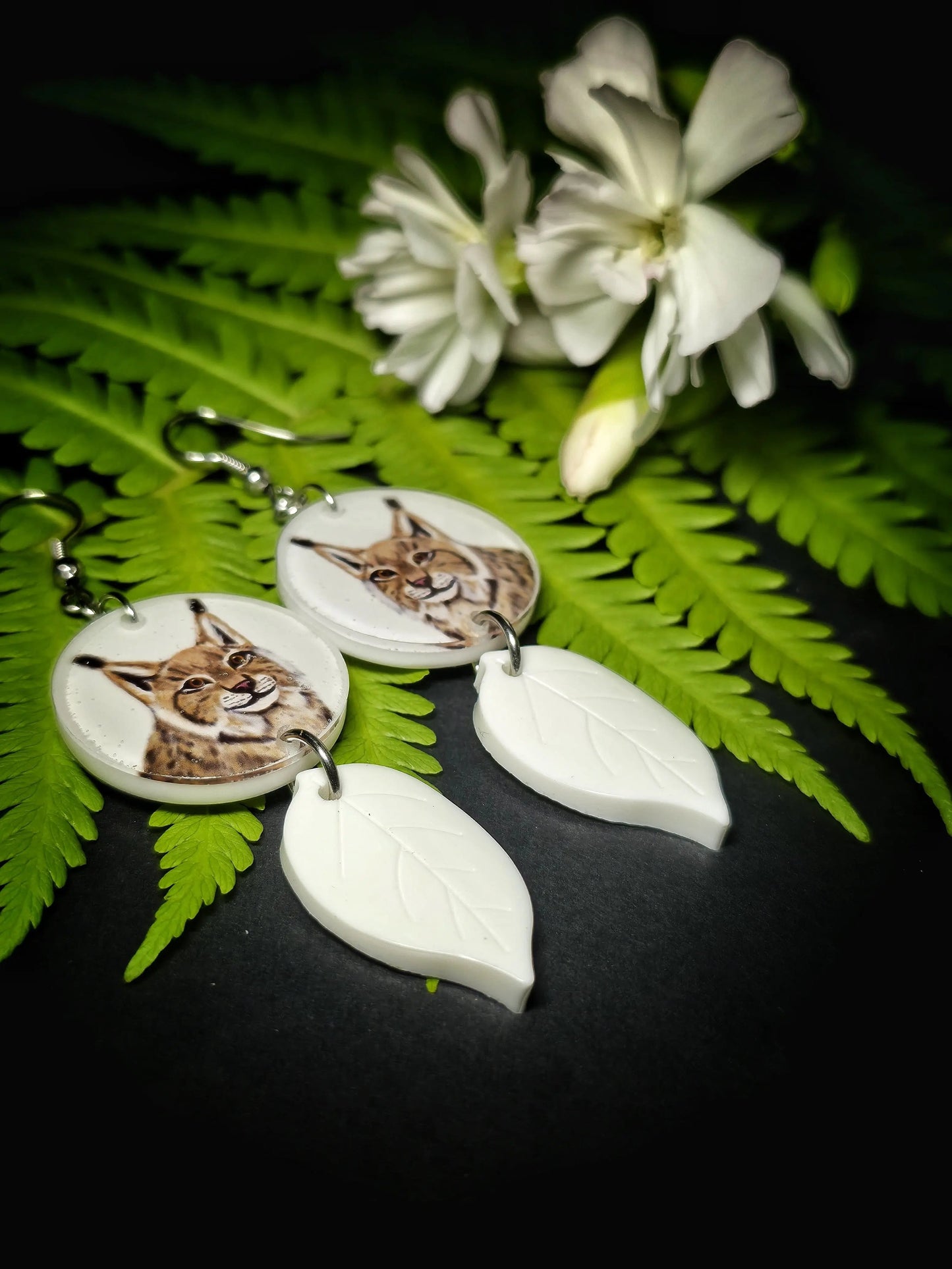 Ilves-korvakorut (epoksi) Vioris - käsintehdyt korut ja tuotteet