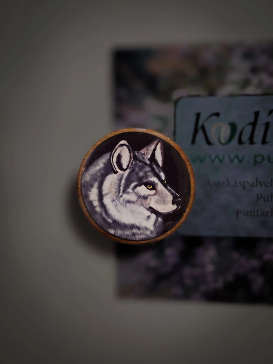 Susi-magneetti (koivu&epoksi) Vioris - käsintehdyt korut ja tuotteet
