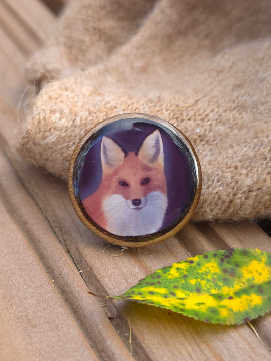 Pinssi (puu&epoksi) Vioris - käsintehdyt korut ja tuotteet